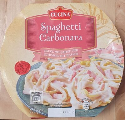 Pasta Bowl Spaghetti Carbonara front packaging