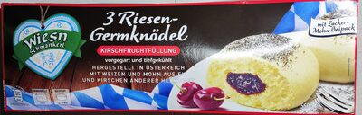 3 Riesen-Germknödel - Kirschfruchtfüllung