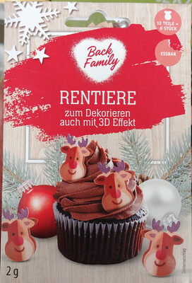 Essbare Rentiere aus Oblate front packaging