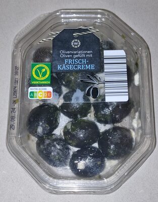 Oliven gefüllt mit Frischkäsecreme front packaging