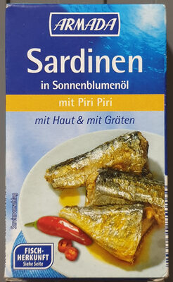 Sardinen in Sonnenblumenöl mit Piri Piri