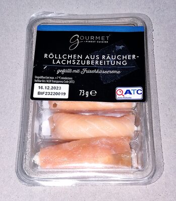 Röllchen - Räucherlachs-Zubereitung