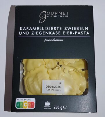 Frische Ravioloni - Karamellisierte Zwiebeln und Ziegenkäse