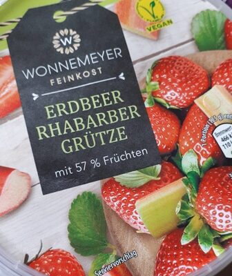 Erdbeer-Rhabarber-Grütze front packaging
