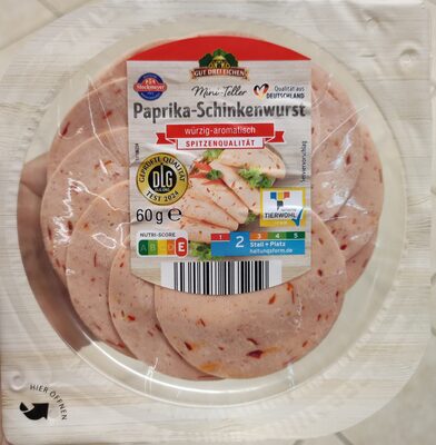 Mini-Teller - Paprika-Schinkenwurst
