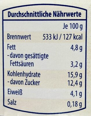 Joghurt-Crisp - Vanillejoghurt & Butterkeks-Mix nutrition facts table