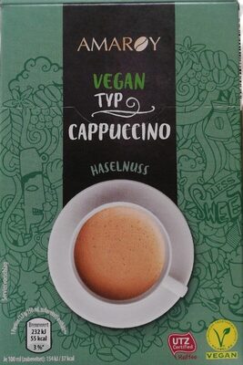 Vegan Typ Cappuccino - Haselnuss front packaging