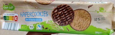 Bio-Hafercookies mit Vollmilchschokolade front packaging