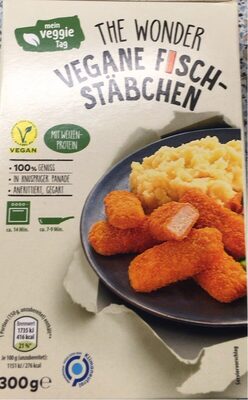 The Wonder vegane Fischstäbchen front packaging