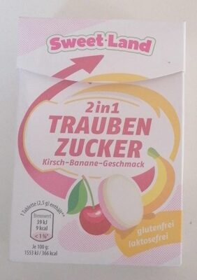 Traubenzucker 2in1 Kirsch-Banane-Geschmack front packaging