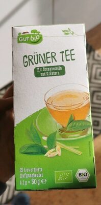 Grüner Tee Kräuter front packaging