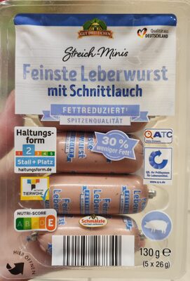 Mini Leberwurst mit Schnittlauch fettreduziert front packaging
