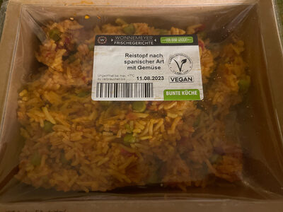 Reistopf nach spanischer Art mit Gemüse