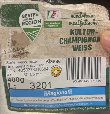 Pilze KULTURCHAMPIGNONSWEISS