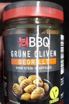 Grüne Oliven gegrillt
