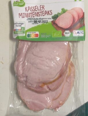 Fleisch Kasseler Minutensteaks front packaging