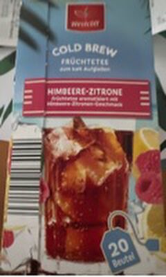 Cold Brew Früchtetee Himbeere-Zitrone front packaging