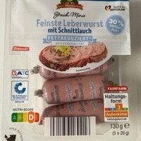 Feinste Leberwurst mit Schnittlauch fettreduziert