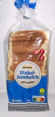 Dinkel-Sandwich front packaging