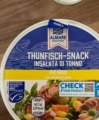 Thunfisch Snack mit Mais