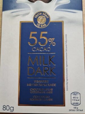 Milk dark 55% cacao