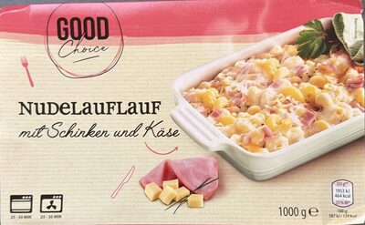 Nudelauflauf mit Schinken und Käse front packaging