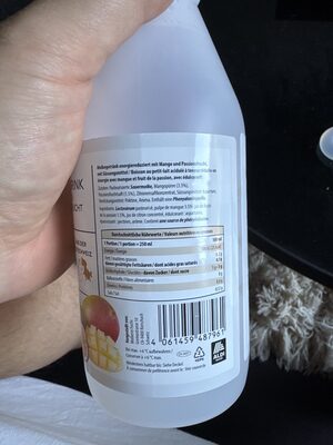 Molke-Drink Mango-Passionsfrucht nutrition facts table