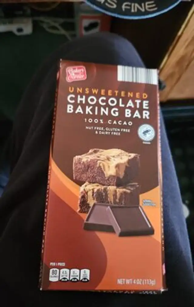 Chocolate Baking Bar front packaging