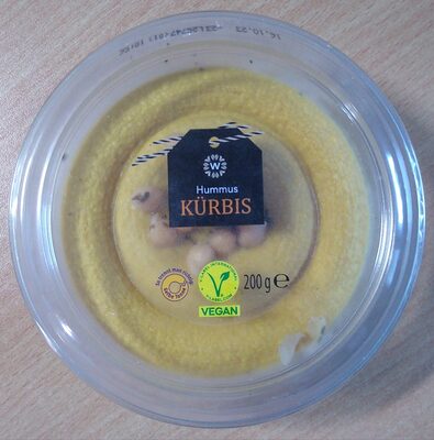 Hummus Kürbis Kürbis Kichererbsenpüree mit Kürbis und Sesam
