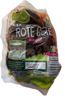 Bio-Rote Bete, geschält & gegart