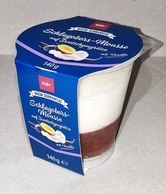 Schlagobers-Mousse auf Zwetschgengrütze front packaging