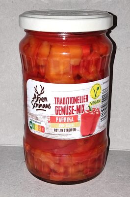 Traditioneller Gemüse-Mix - Paprika rot in Streifen