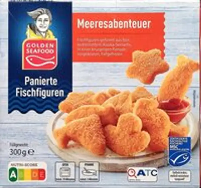 Panierte Fischfiguren - Meeresabenteuer