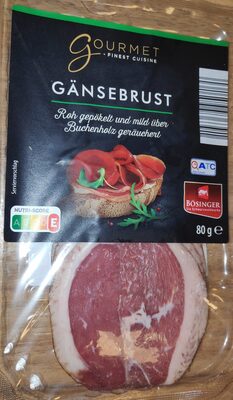 Gänsebrust, gepökelt & geräuchert front packaging
