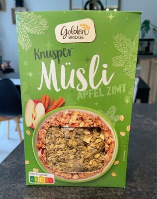 Knuspermüsli - Apfel-Zimt front packaging