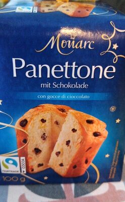 Panettone con gocce di cioccolato front packaging