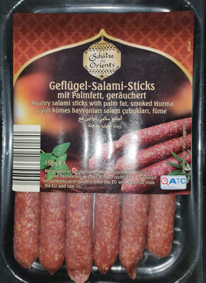 Geflügel-Salami-Sticks mit Palmfett, geräuchert