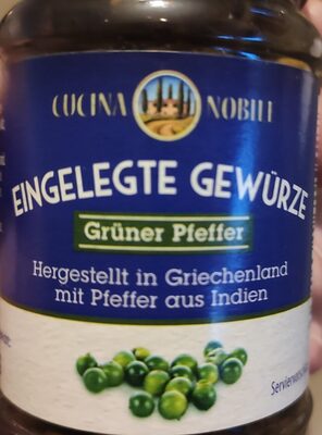 grüner Pfeffer, eingelegt