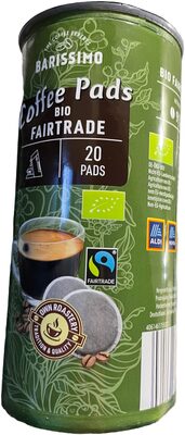 Coffee Pads Bio-Fairtrade front packaging