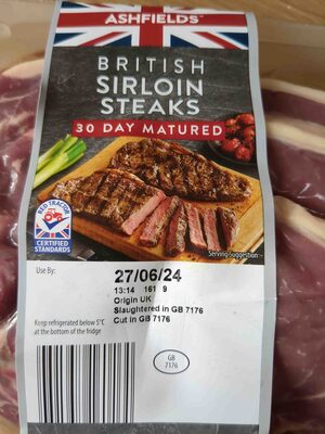 30 Day Matured - 4 British Sirloin Steaks