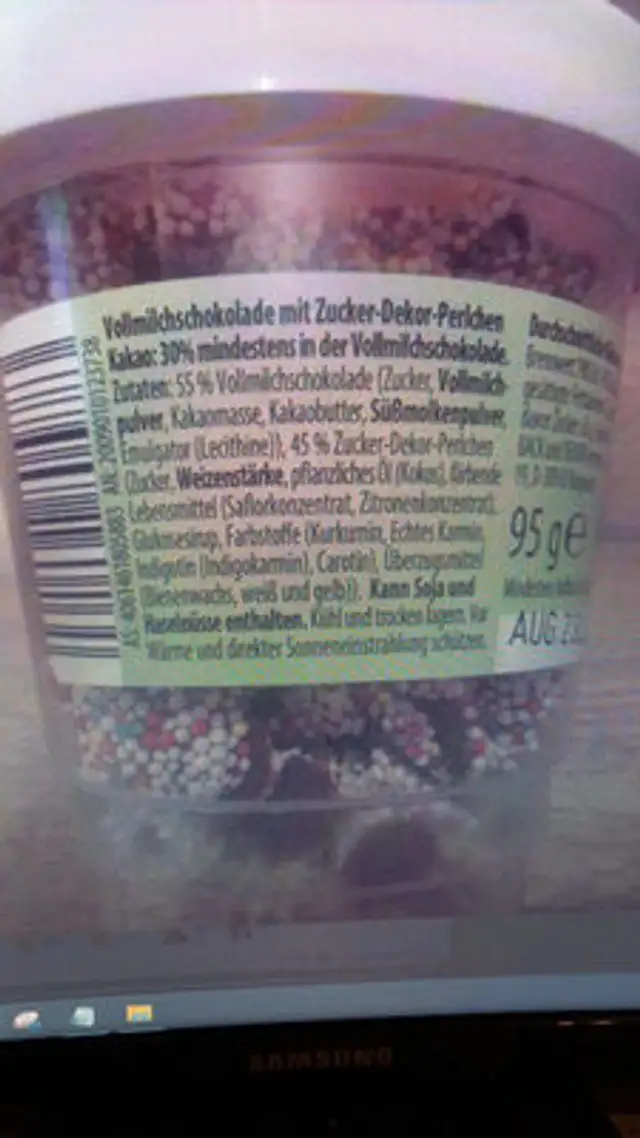 Mini Wintertaler ingredients label
