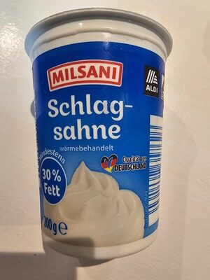 Schlagsahne, 30 % Fett