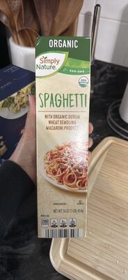 Spaghetti with organic durum wheat semolina macaroni product