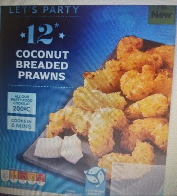 Coconut breaded prawns