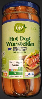 Würstchen, geräuchert, Hot Dog (Bio)