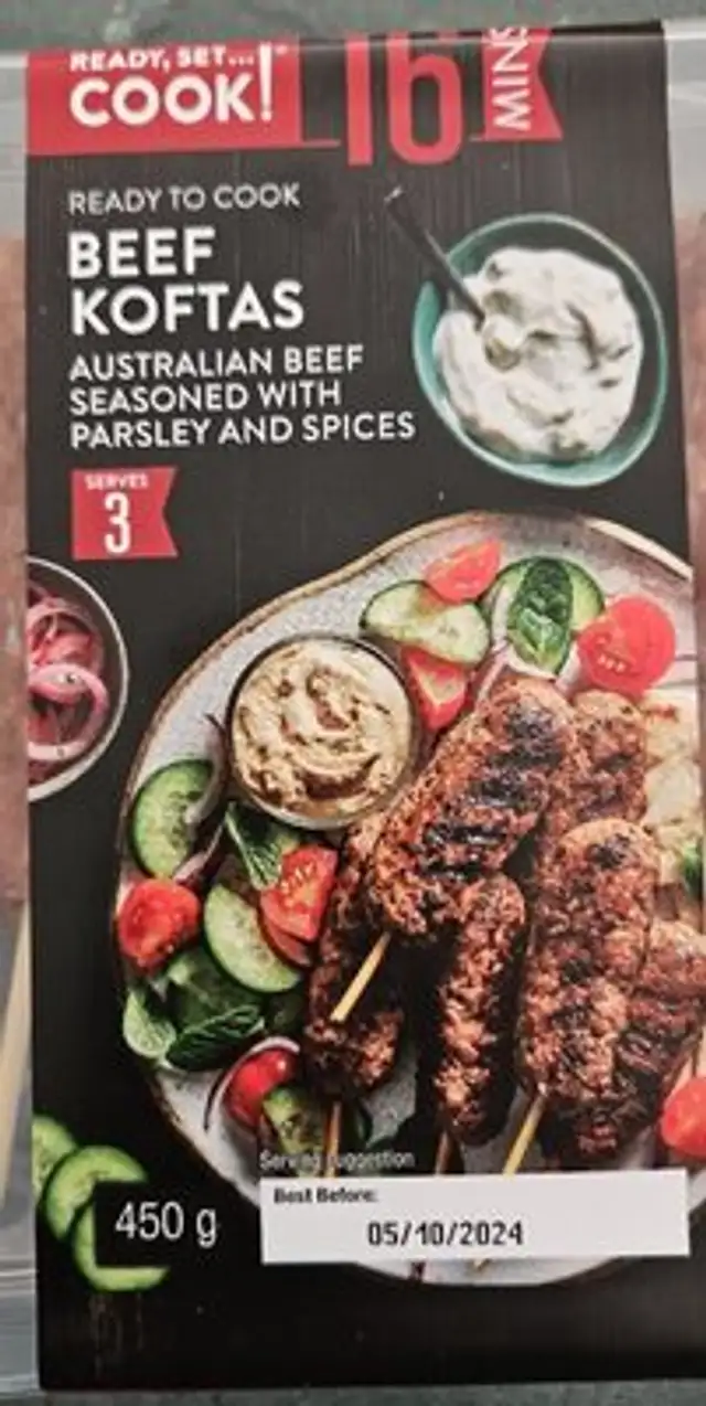 Beef Koftas front packaging