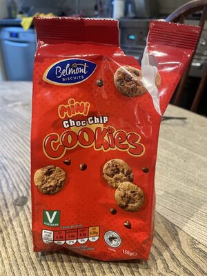 Mini Choc Chip Cookies front packaging
