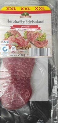 Herzhafte Edelsalami front packaging