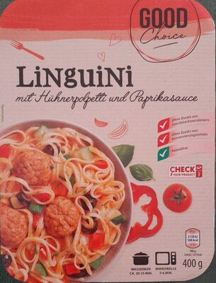 Linguini mit Hühnerpolpetti und Paprikasauce