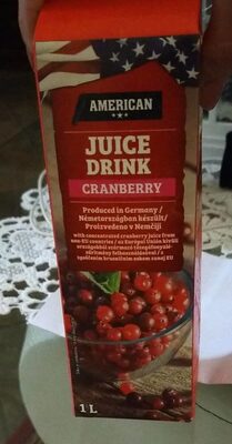 Juice drink cranberry front packaging
